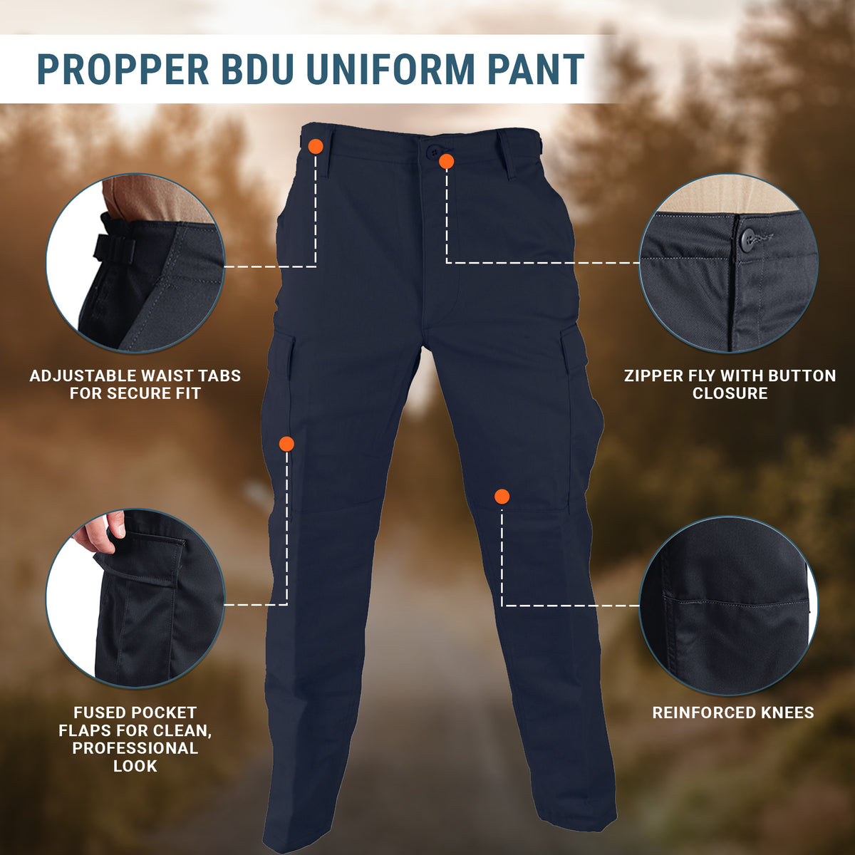 Propper Men's Uniform BDU Trouser - Ripstop - LAPD Navy