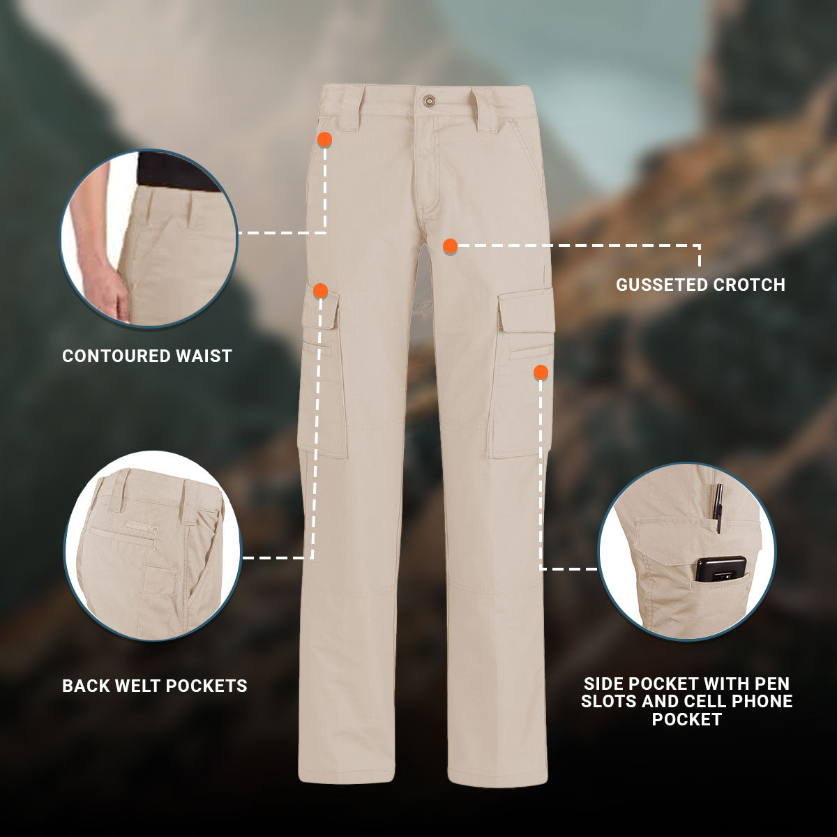 Propper Women's RevTac Tactical Stretch Pants - Khaki