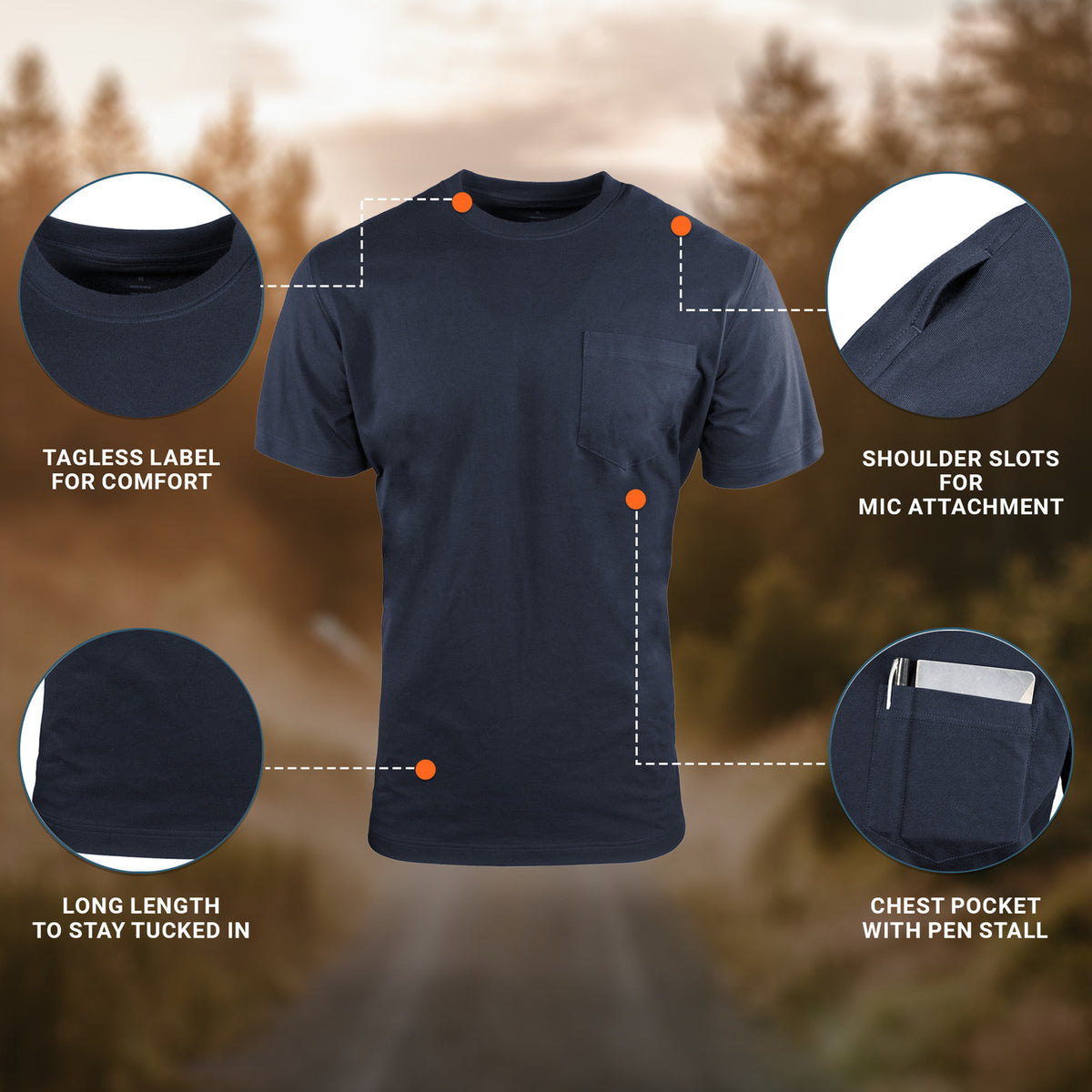 Propper Men's Cotton Job Short Sleeve T-Shirt - LAPD Navy