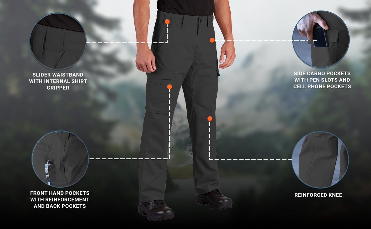 Propper Men's RevTac Stretch Ripstop Pants - Charcoal