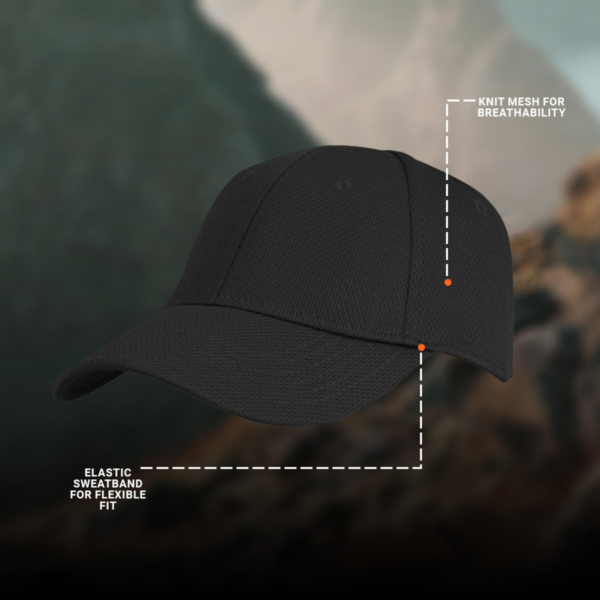 Propper Hood Fitted Mesh Cap - Black