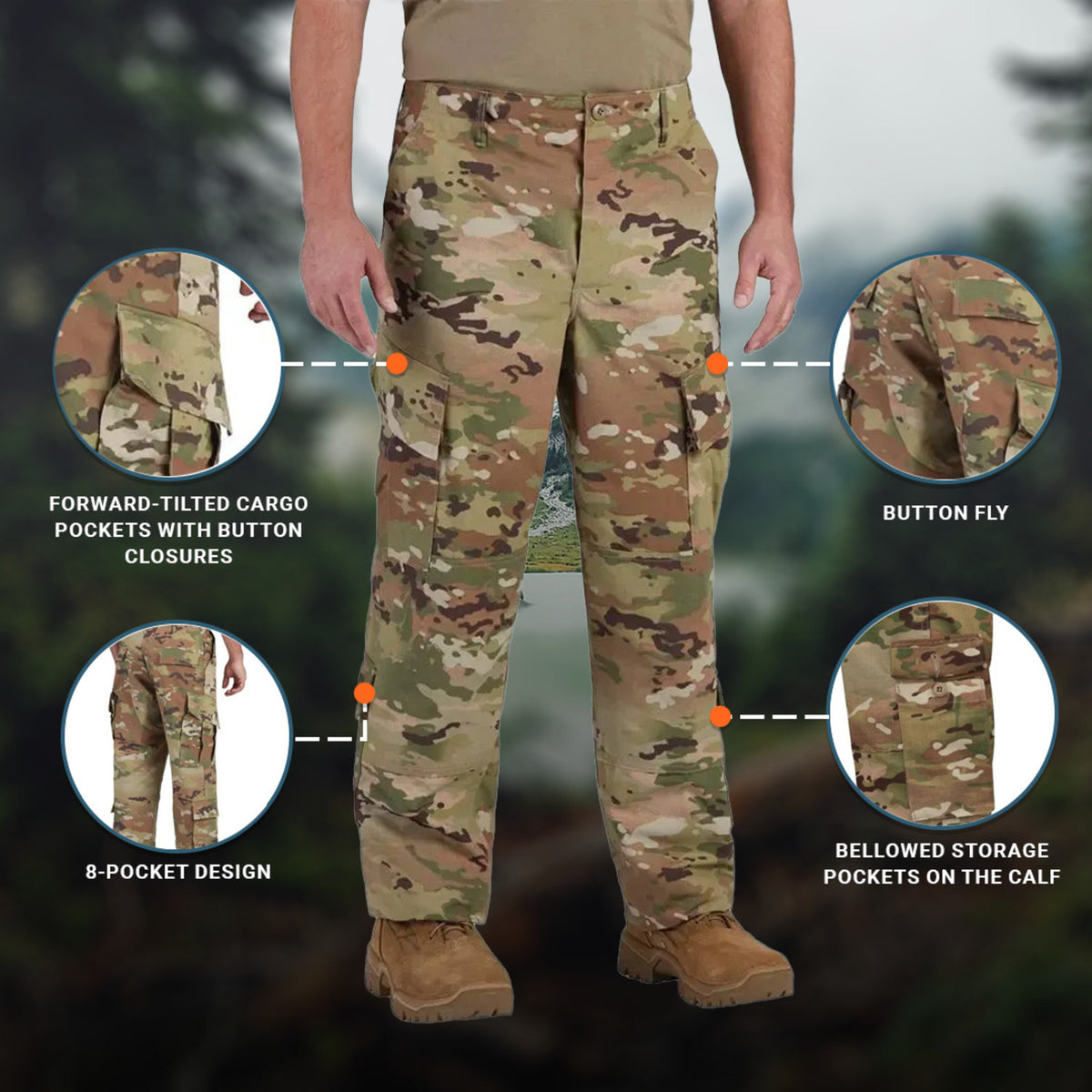Propper Men's ACU Trouser - Battle Rip - OCP