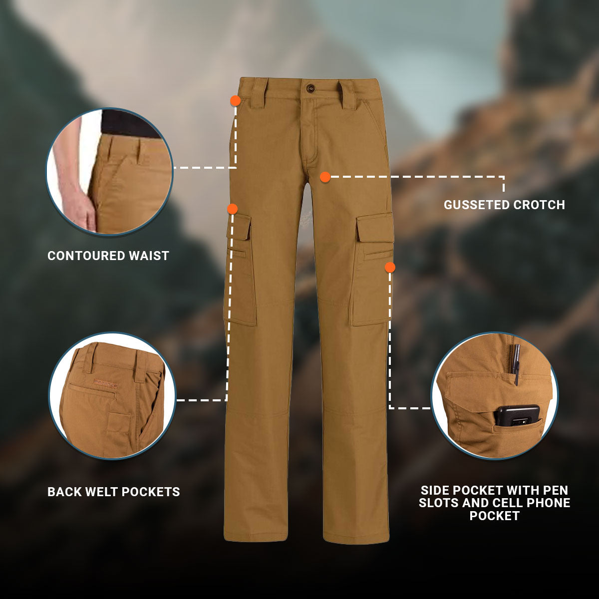 Propper Women's RevTac Tactical Stretch Pants - Coyote