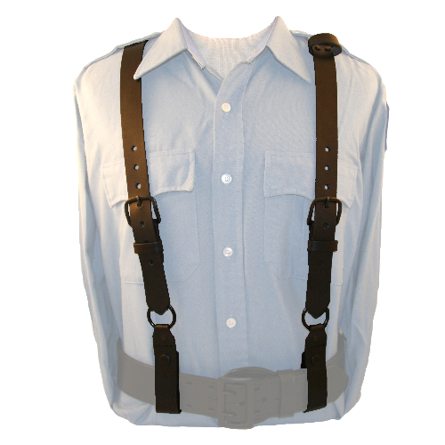Police Leather Suspenders