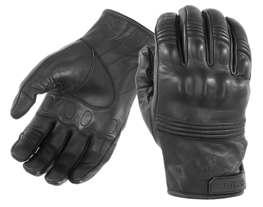 All-Leather Gloves with Knuckle Armor