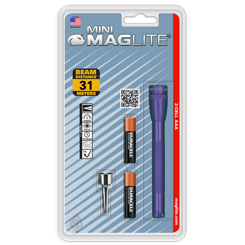 Mini Maglite 2 Aaa-cell Flashlight W/ Pocket Clip