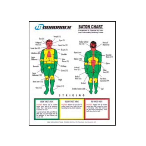 Baton Trauma Zone Poster And Quick Reference Tool