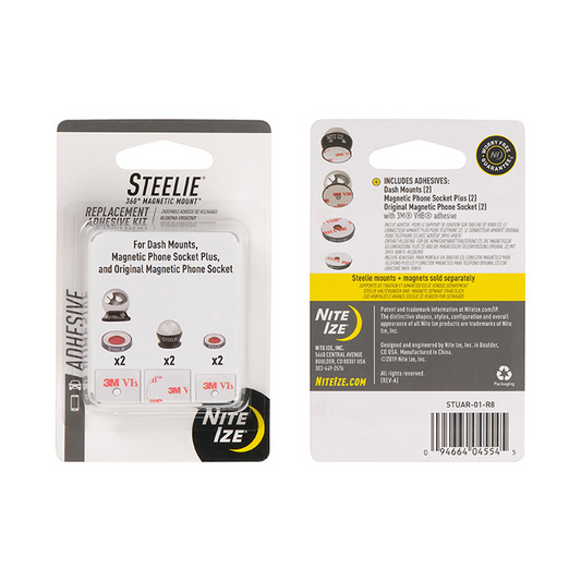 Steelie Replacement Adhesive Kit For Dash Mount + Phone Socket