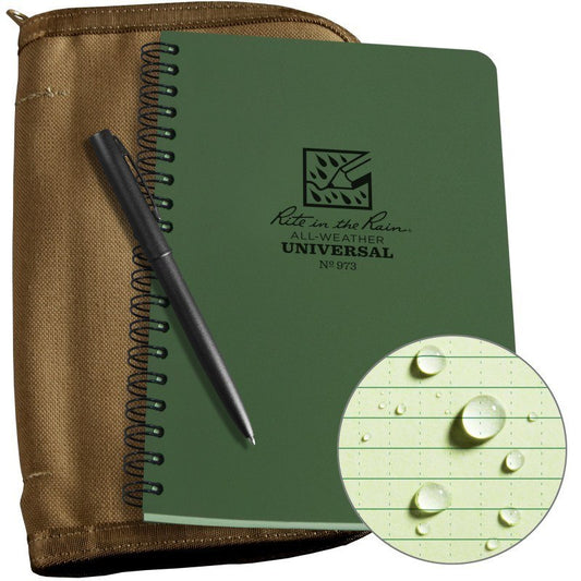 Side Spiral Notebook Kit - Tan Book / Tan Cover