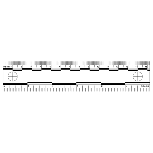 White Photo Evidence Scales (6'')