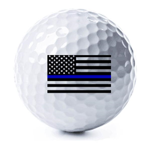 3 Pack - Thin Blue Line American Flag Golf Balls