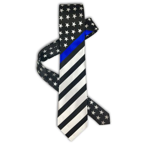 Thin Silver Line Tie