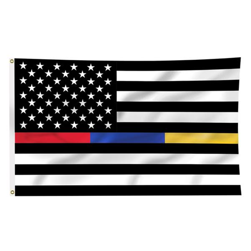 Texas Thin Blue Line American Flag, Embroidered & Sewn, SolarMax, 3 x 5 Ft.