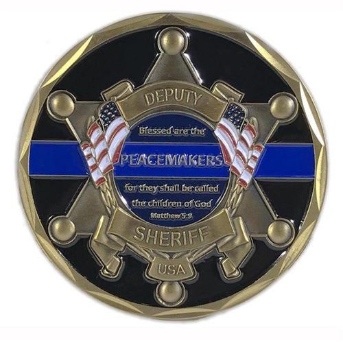 Thin Blue Line Deputy Sheriff St. Michael's Coin