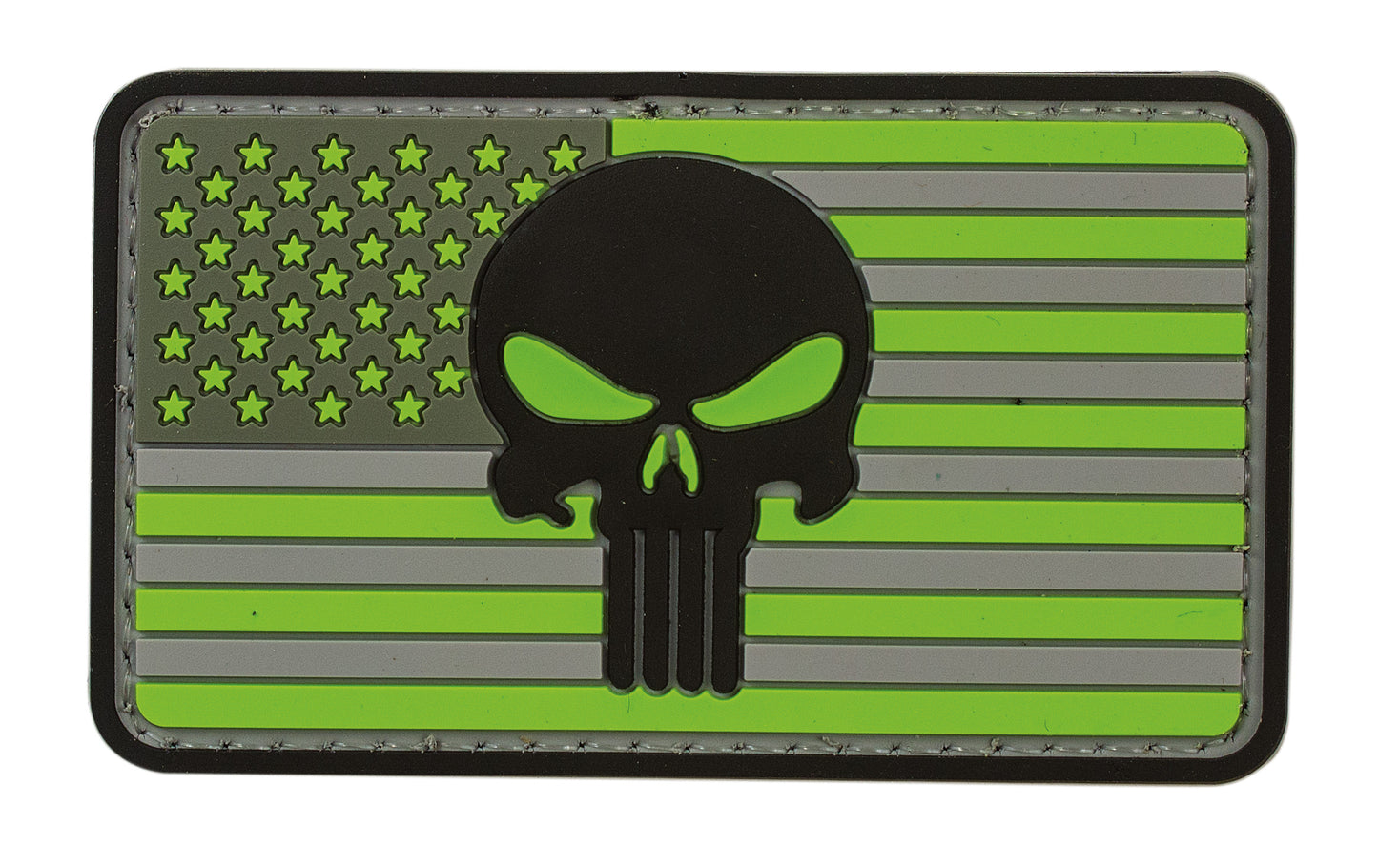 Punisher Flag - (hi-viz Green & Gray)